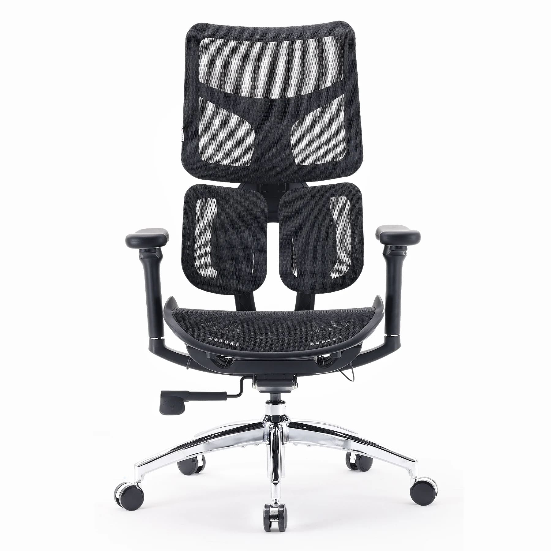 Front. SIHOO - Doro S100 Ergonomic Office Chair Computer Desk Chair with 3 Back Support Model & Dual Dynamic Lumbar Support - Black.