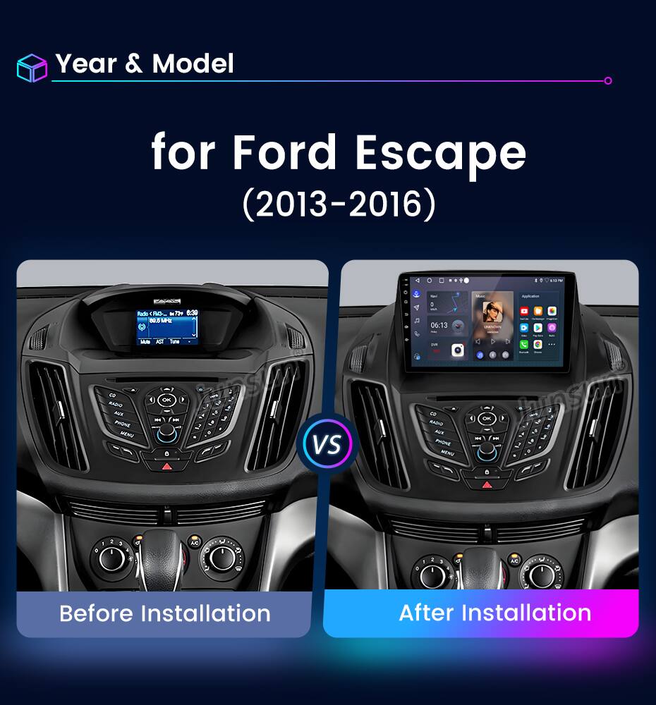 Year & Model for Ford Escape (2013-2016)  
Before Installation  
After Installation