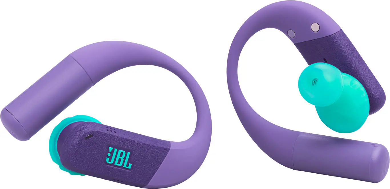 Angle. JBL - Endurance Peak 4 - TRUE Wireless BluetoothNoise Cancelling Sport In-Ear Earbuds - 2026 - Purple.