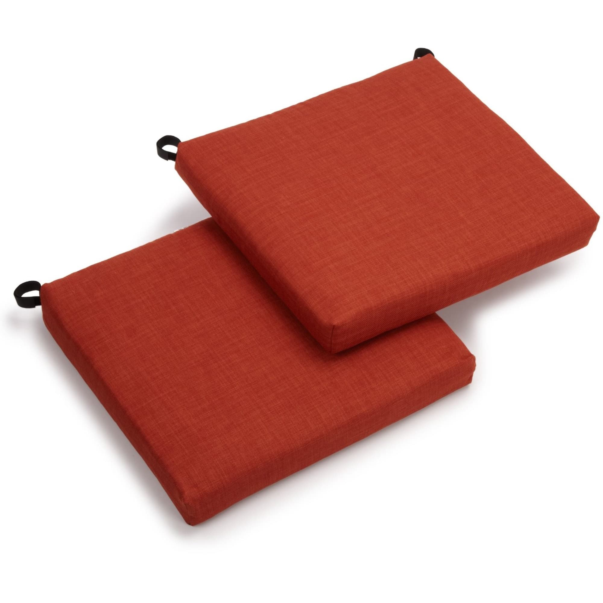 Blazing Needles - 20-inch by 19-inch Spun Polyester Chair Cushion (Set of Two) - Cinnamon price history on PriceWatchPro