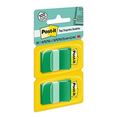 100 languettes | banderitas Post-it flags  
100 1" x 1" / 25 mm x 25 mm  
432 m / 142 ft  
3M
