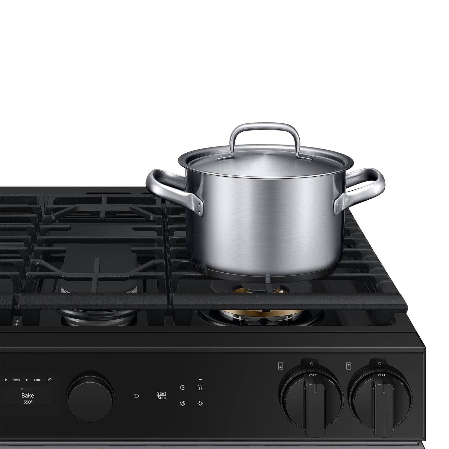 Alt View 17. Samsung - OPEN BOX Bespoke 6.0 Cu. Ft. Slide-In Gas Range with Air Sous Vide - Stainless Steel.