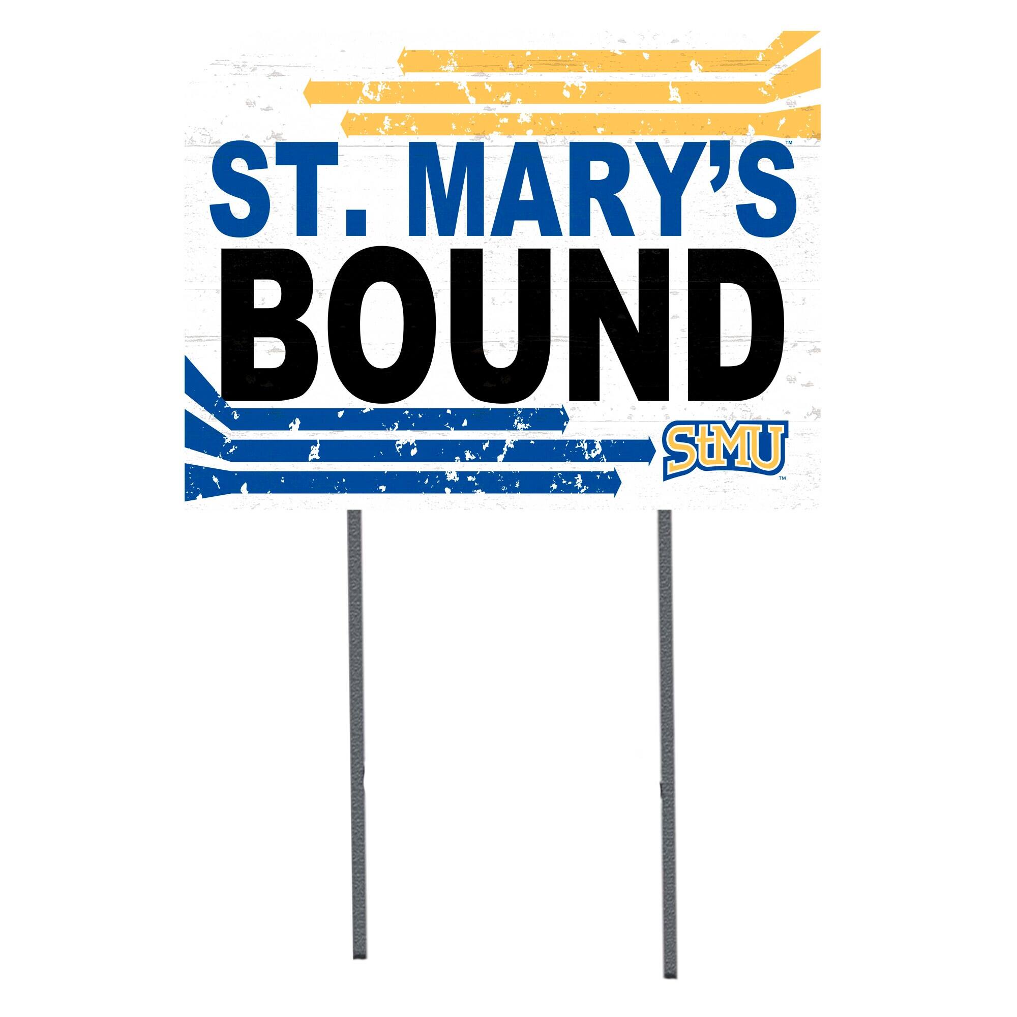 White St. Mary's University Rattlers 18" x 24" Bound Yard Sign