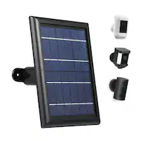 Wasserstein - Solar Panel for Ring Spotlight Camera Battery and Ring Stick Up Camera Battery - Black - Front_Zoom