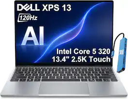 Dell - Upgraded - XPS - 13.4" 2.5K 120Hz Touchscreen Laptop - AI PC - Intel Core 5 320 2026 - Wi-Fi 7 - 8GB RAM - 512GB SSD - Windows11Pro - sky
