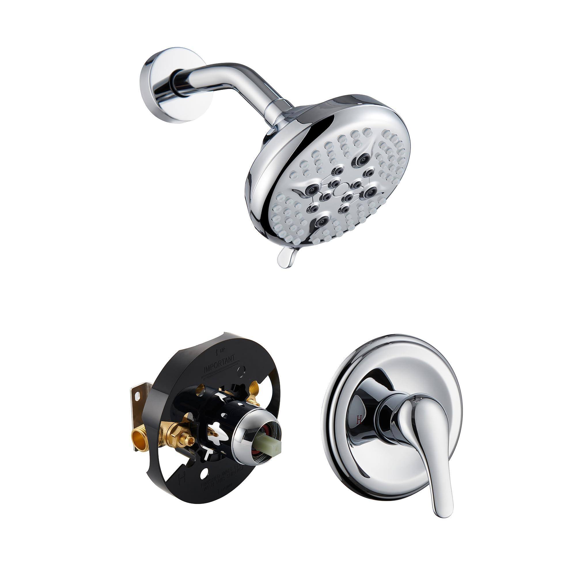 Chrome-with tub spout