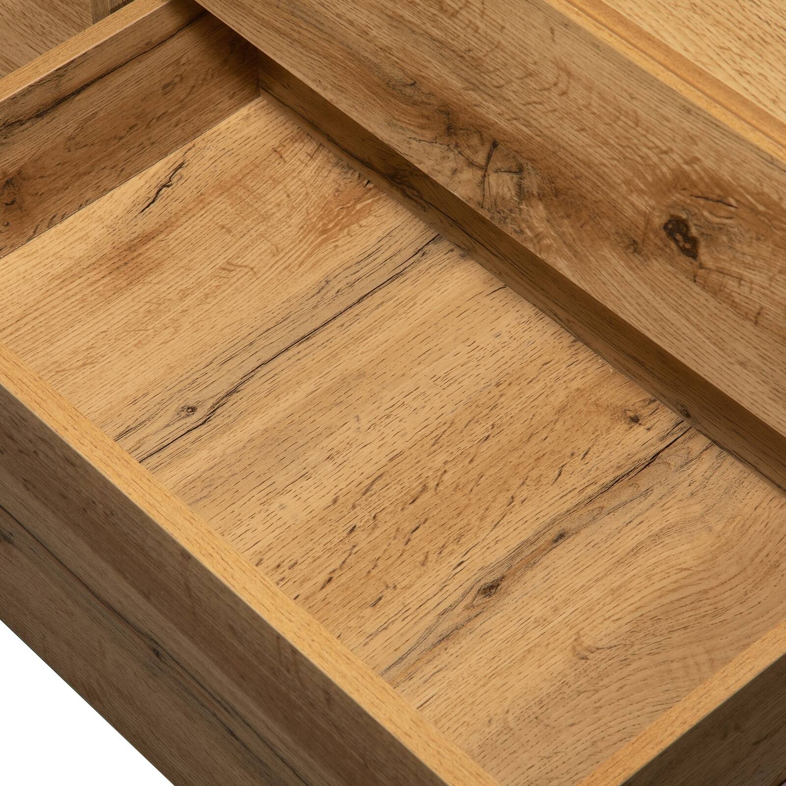 Alt View 5. Spaco - Spaco Modern TV Stand for 80" TV, Media Console with Double Storage and Drop Down Door for Living Room Bedroom Theater - Wood.