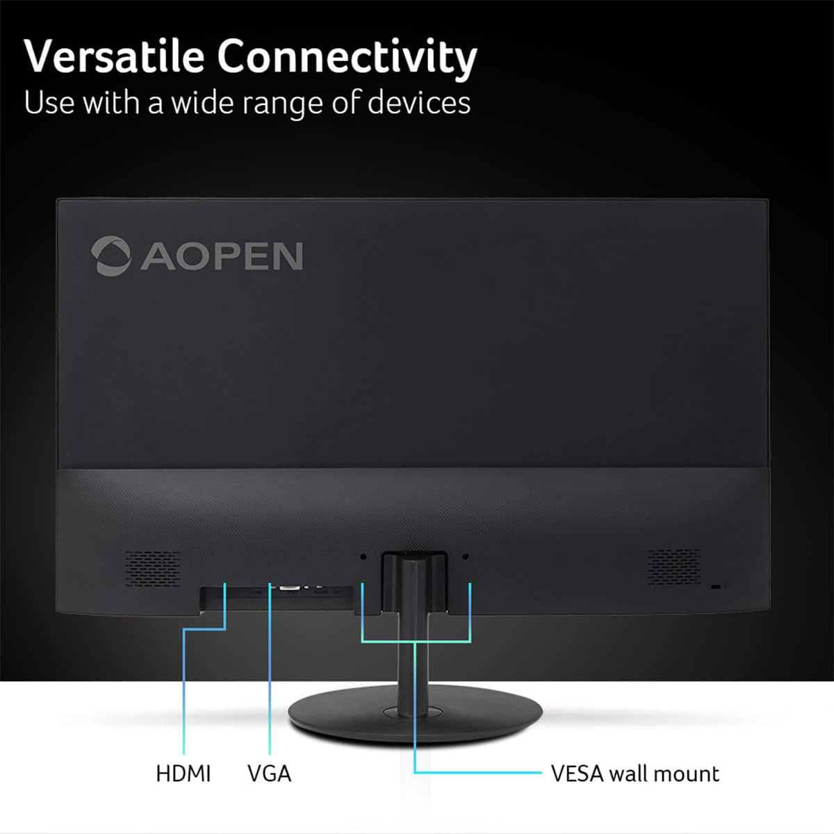 Versatile Connectivity Use with a wide range of devices AOPEN HDMI VGA VESA wall mount