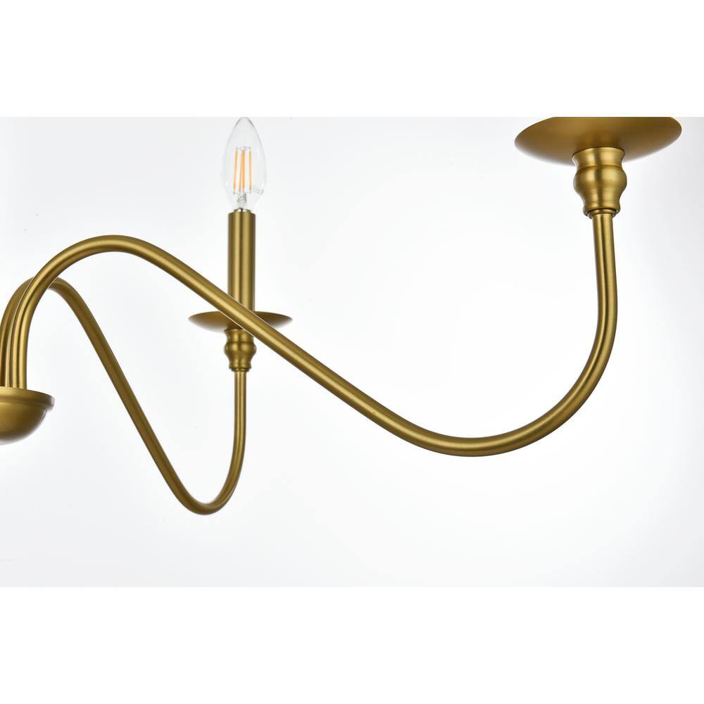 Back. Living District - Rohan 30 inch chandelier in Satin Gold - Satin Gold.