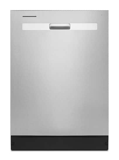 Whirlpool - 24 inch Quiet Dishwasher with Boost Cycle and Pocket Handle .- Fingerprint Resistant - Stainless Steel