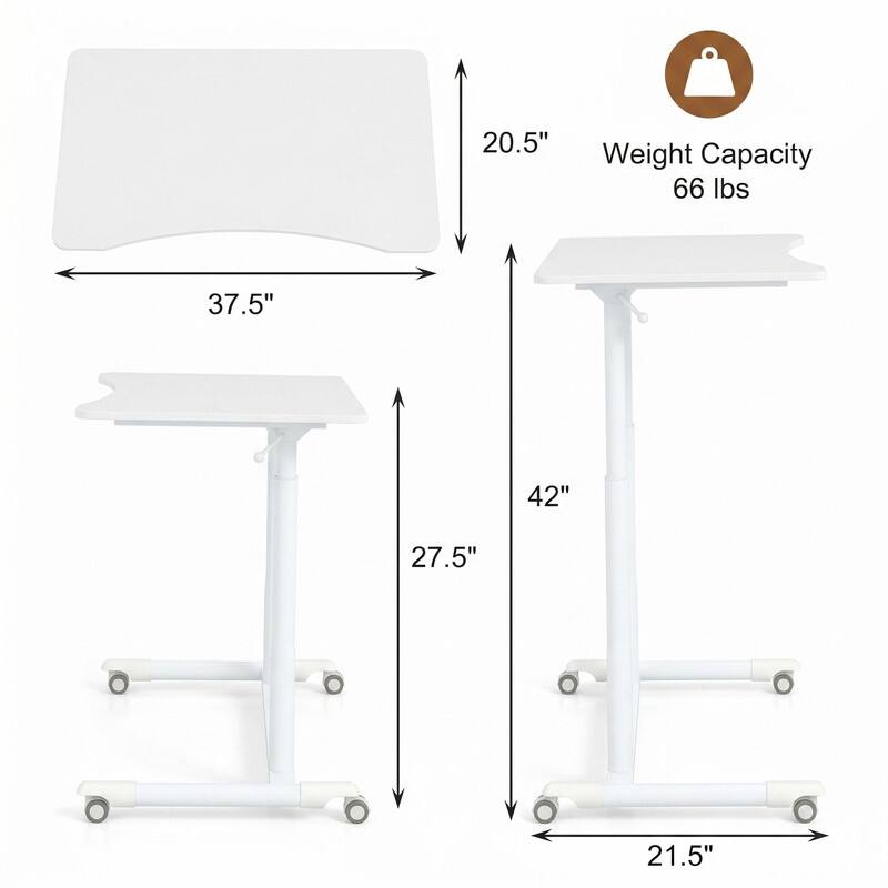 20.5" Weight Capacity 66 lbs 37.5" 42" 27.5" 21.5"