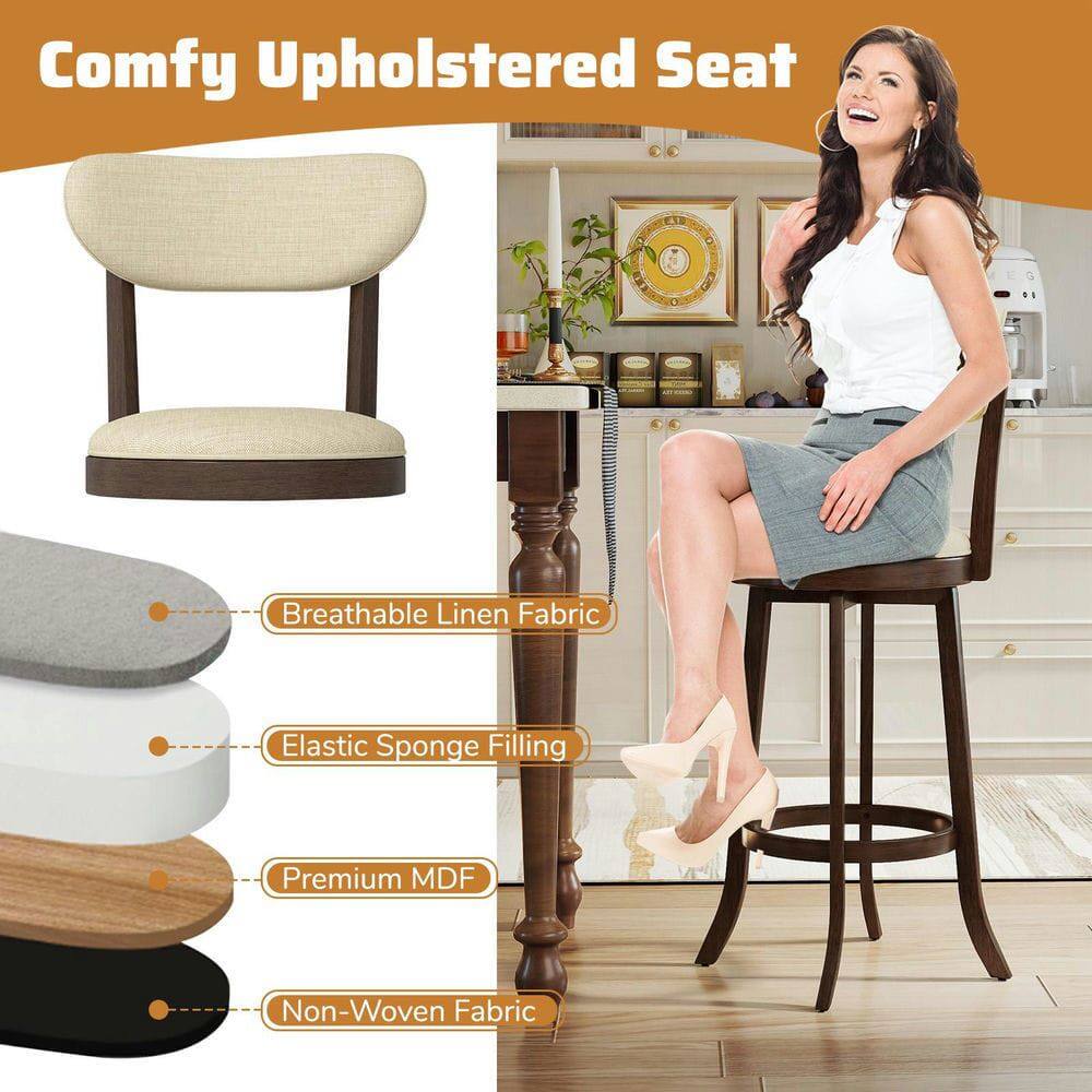 Comfy Upholstered Seat

- Breathable Linen Fabric
- Elastic Sponge Filling
- Premium MDF
- Non-Woven Fabric