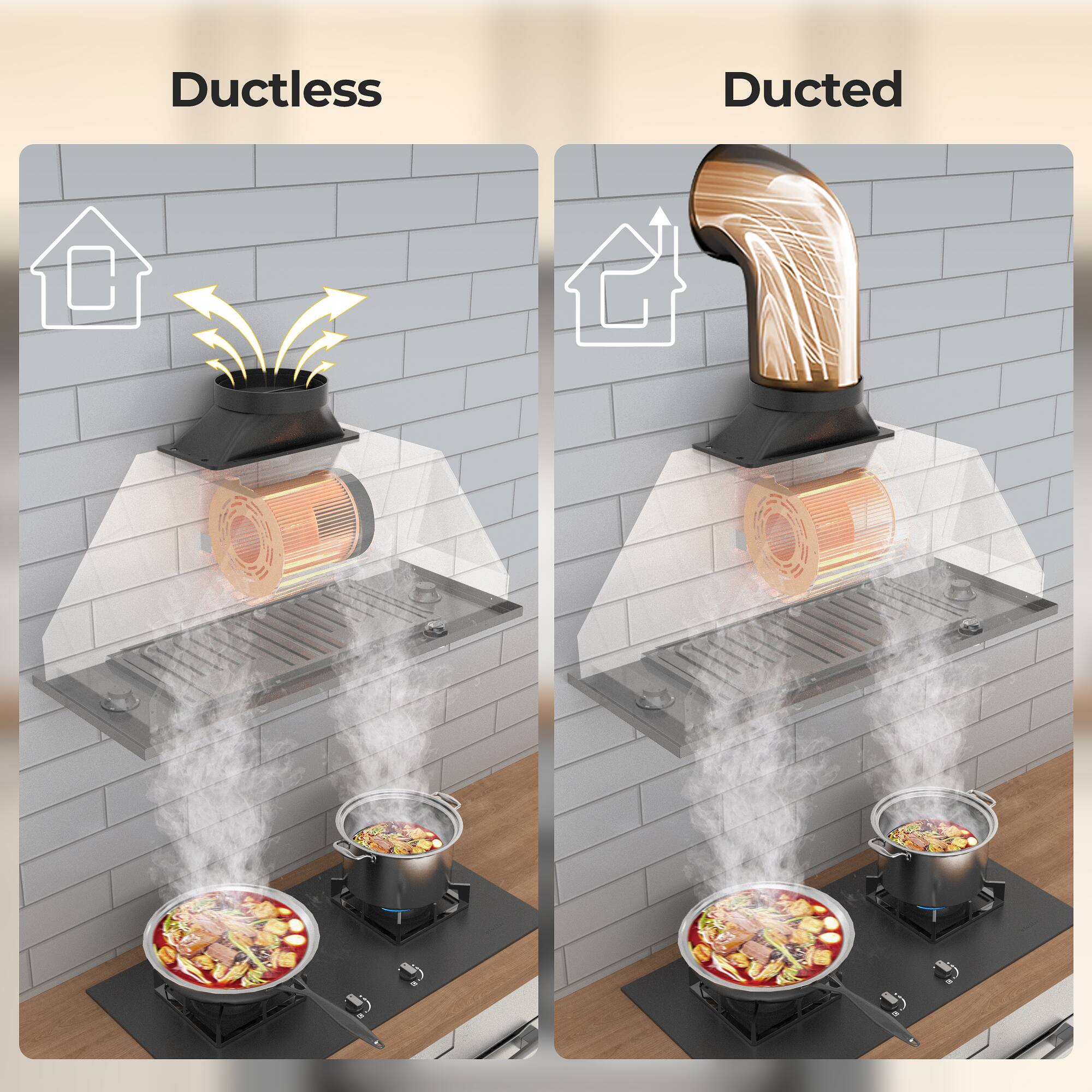 Ductless  
Ducted