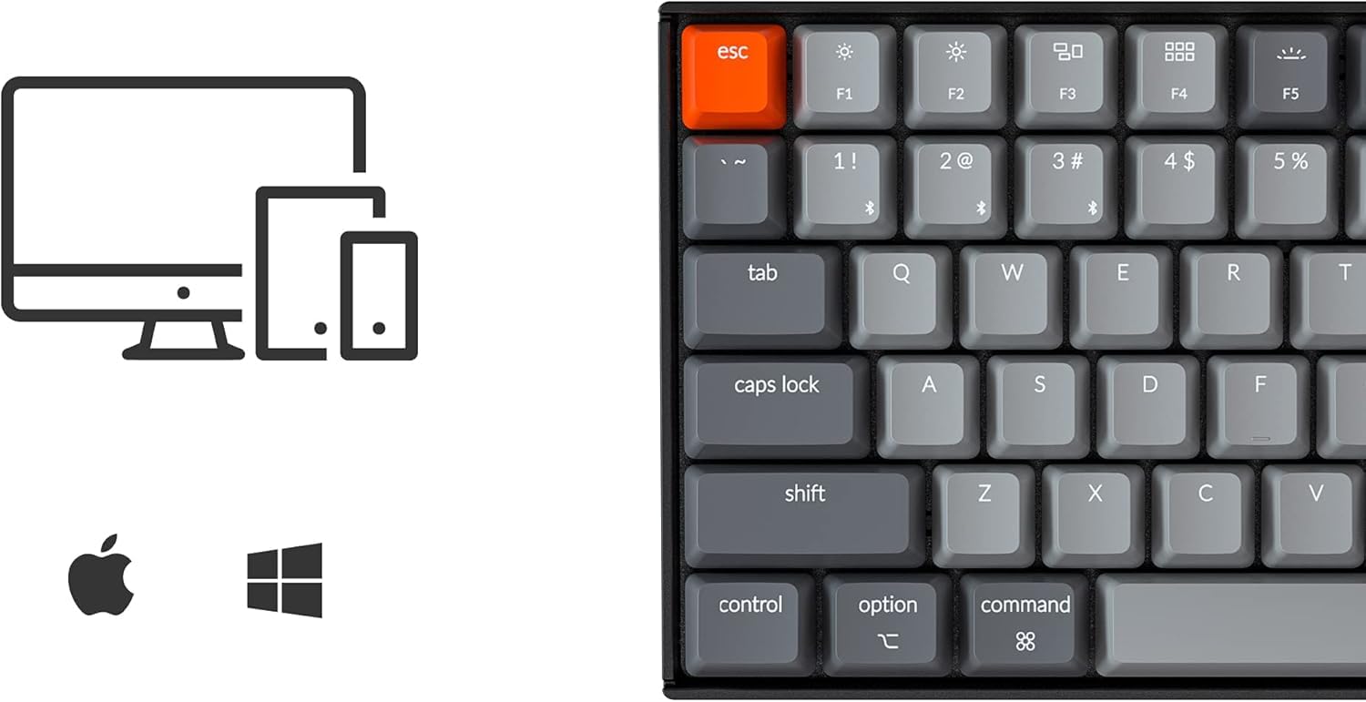 Sure, here is the corrected and grouped text from the image:

```
esc F1 1 ! tab caps lock Q F2 2 @ * A F3 3 # * W S E F4 4 $ D R F5 5 % F T shift Z X C V control option command
```

Grouped and corrected:

```
esc F1 1 ! tab caps lock Q F2 2 @ * A F3 3 # * W S E F4 4 $ D R F5 5 % F T shift Z X C V control option command
```