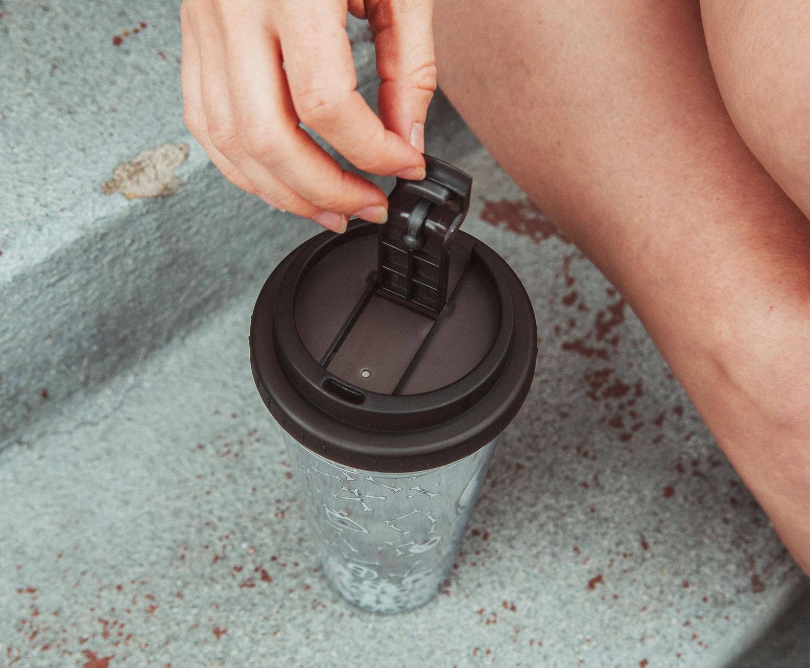 Alt View 2. Disney - Disney The Nightmare Before Christmas Jack And Skulls Plastic Travel Tumbler - Black.