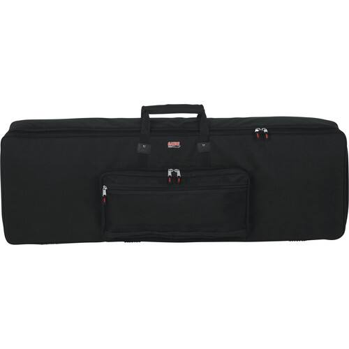 Front. Gator - Padded 88-Key Keyboard Gig Bag, Water-Resistant Heavy-Duty Nylon Exterior, Protective Foam Padding & Adjustable Straps - Black.
