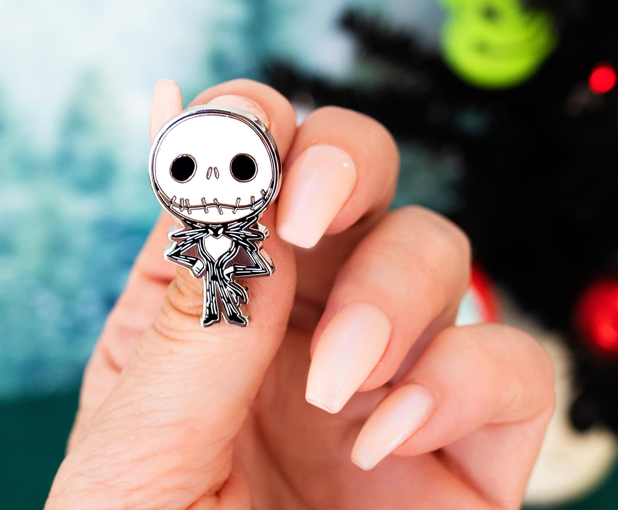 Alt View 2. Disney - Disney Nightmare Before Christmas 6-Piece Enamel Pin Set | SDCC 2022 Exclusive - Black.