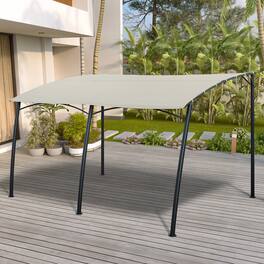 Mondawe - Steel Outdoor Pergola Gazebo Patio Canopy - Khaki
