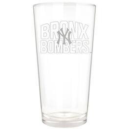 Great American Products - New York Yankees Etched 16oz. Rally Cry Pint Glass - Multicolor