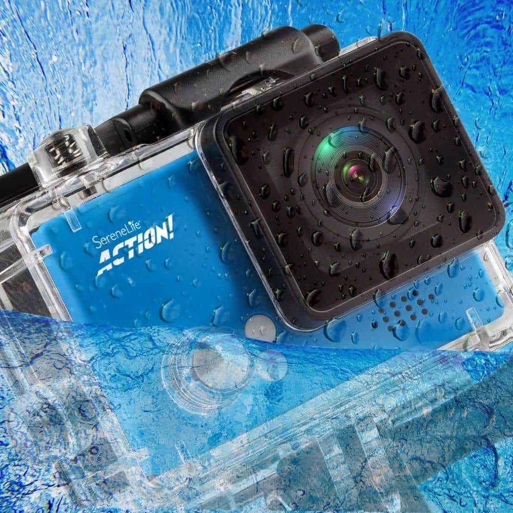 SereneLife - 4K Ultra HD Action Camera – WiFi Camera with Slow-Mo Recording, Waterproof Case (Black) price history on PriceWatchPro