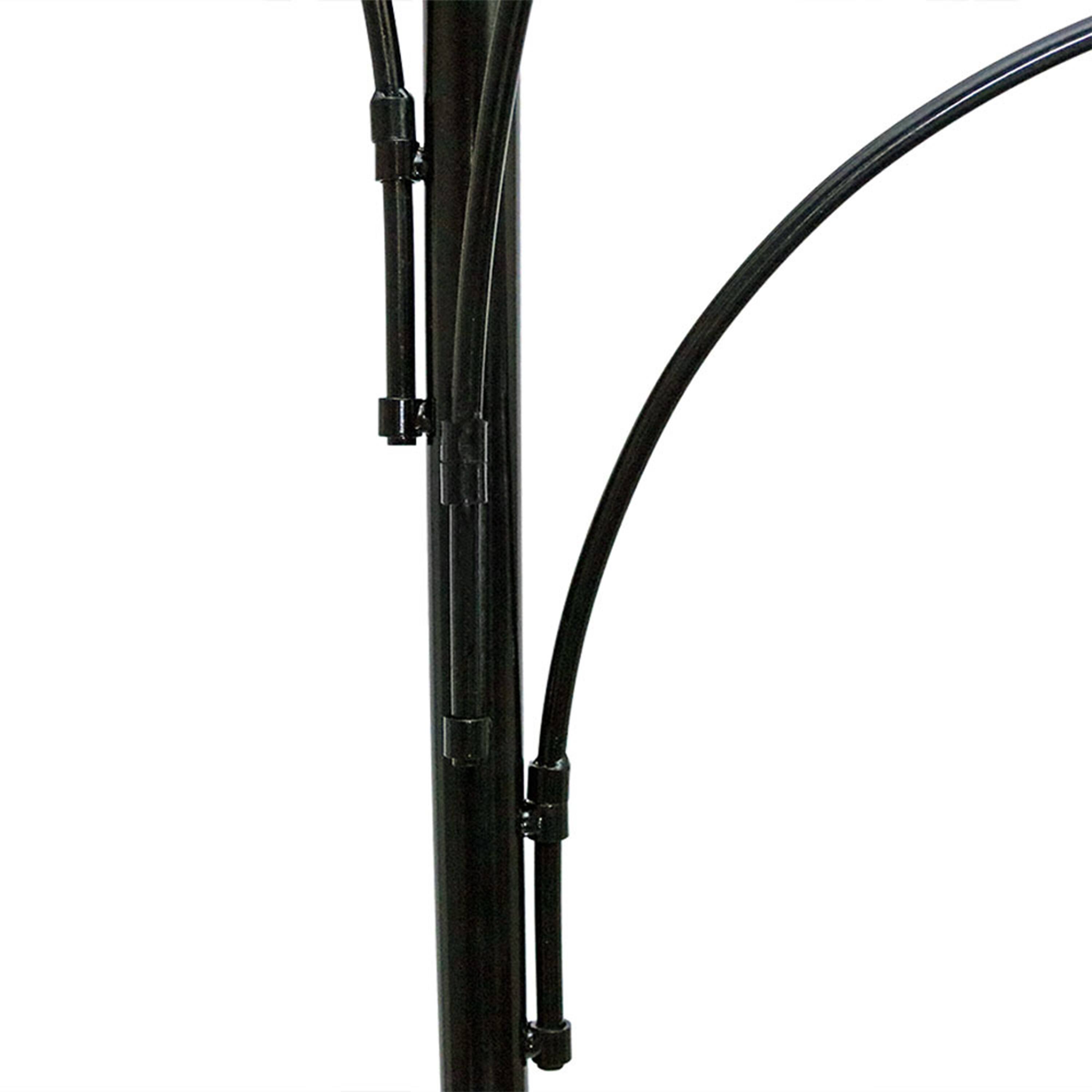Alt View 5. Sunnydaze - Steel Hanging Basket Stand with 4 Adjustable Arms - 84 in - Black.