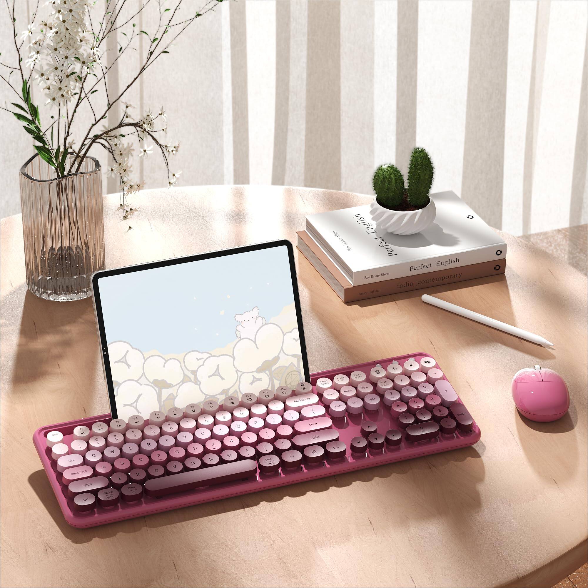 COTTAGE Colorful Computer And Mouse Combo With Phone Holder Wrist Rest ...