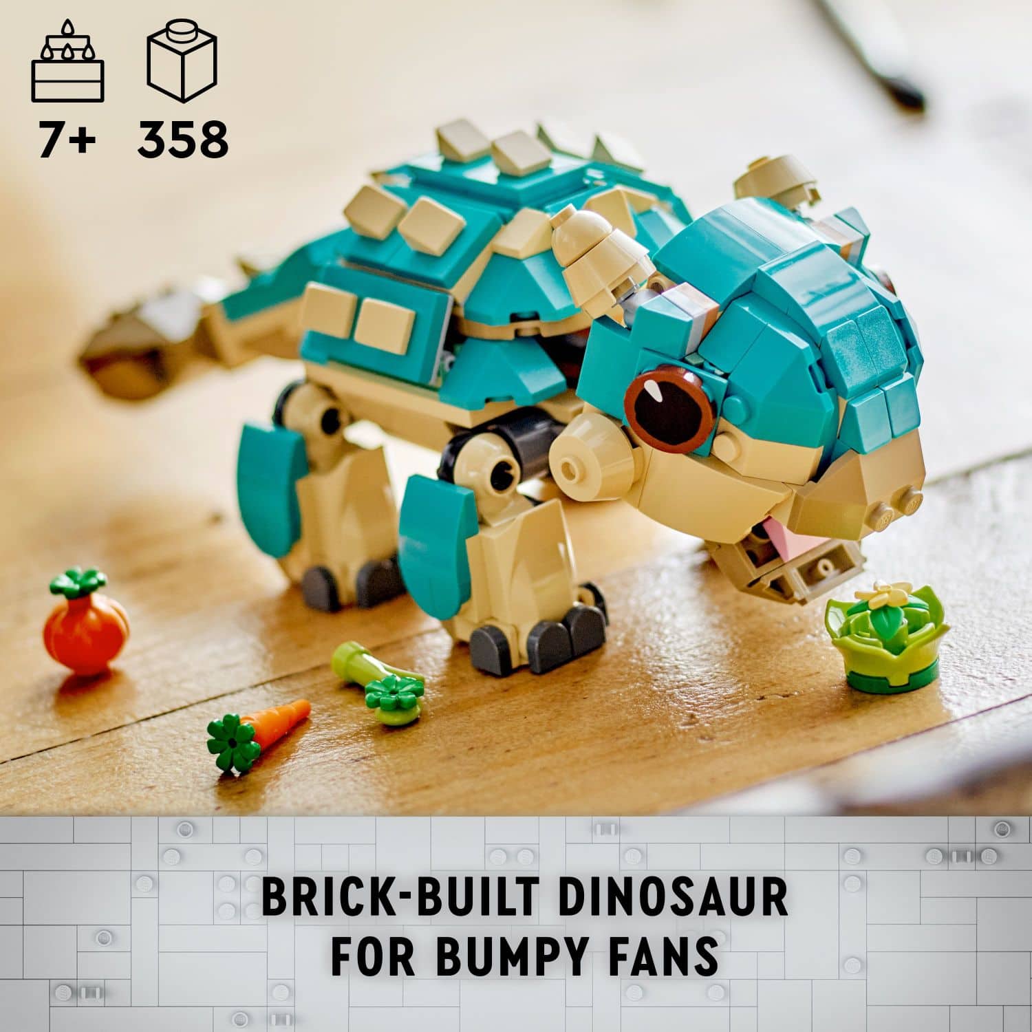 7+ 358 BRICK-BUILT DINOSAUR FOR BUMPY FANS