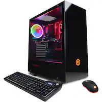 CyberPowerPC - Gamer Xtreme Gaming Desktop - Intel Core i3-10105F - 8GB Memory - NVIDIA GeForce GT 730 - 500GB SSD - Black - Angle_Zoom
