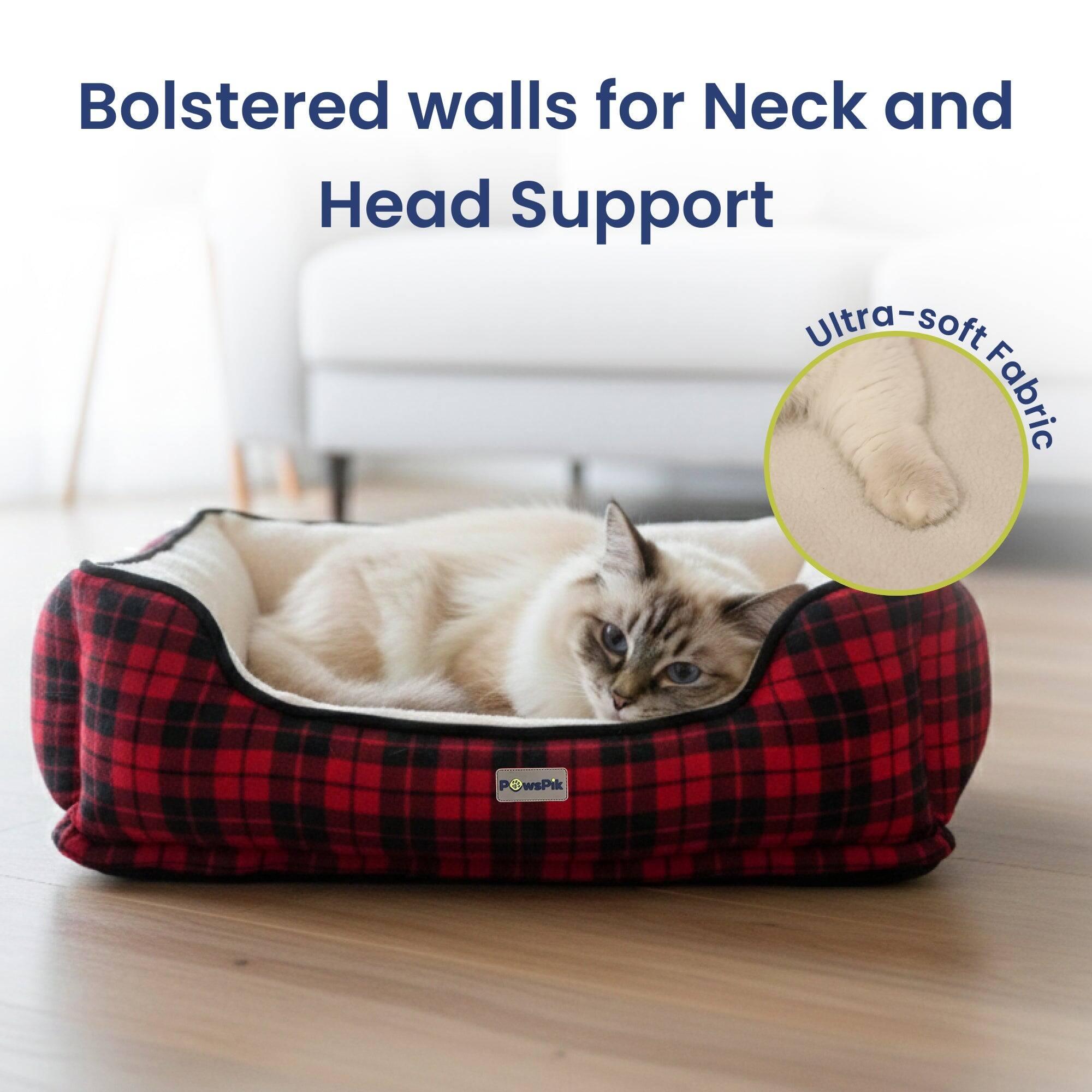 Bolstered walls for Neck and Head Support  
Ultra-soft Fabric