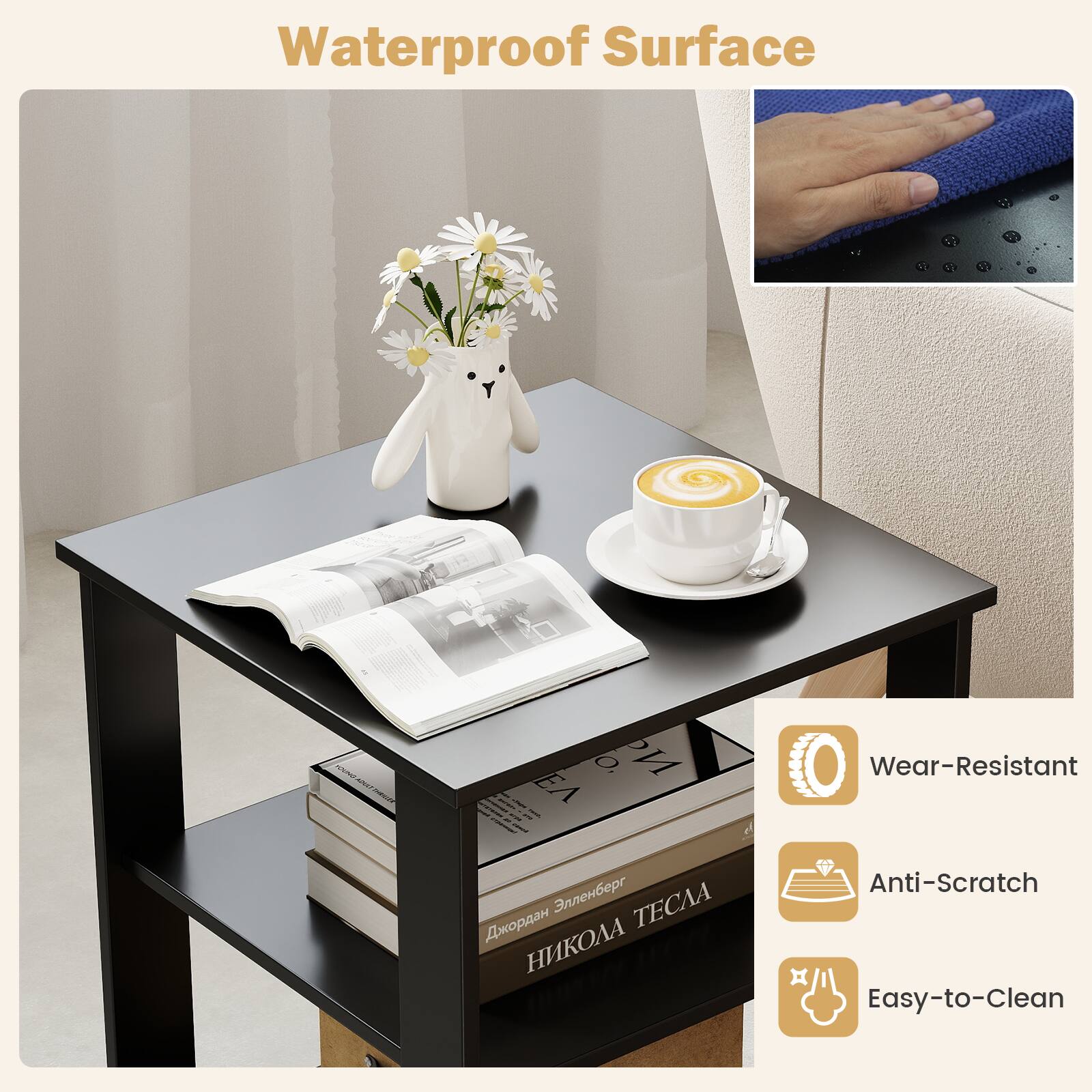 Waterproof Surface

- Wear-Resistant
- Anti-Scratch
- Easy-to-Clean