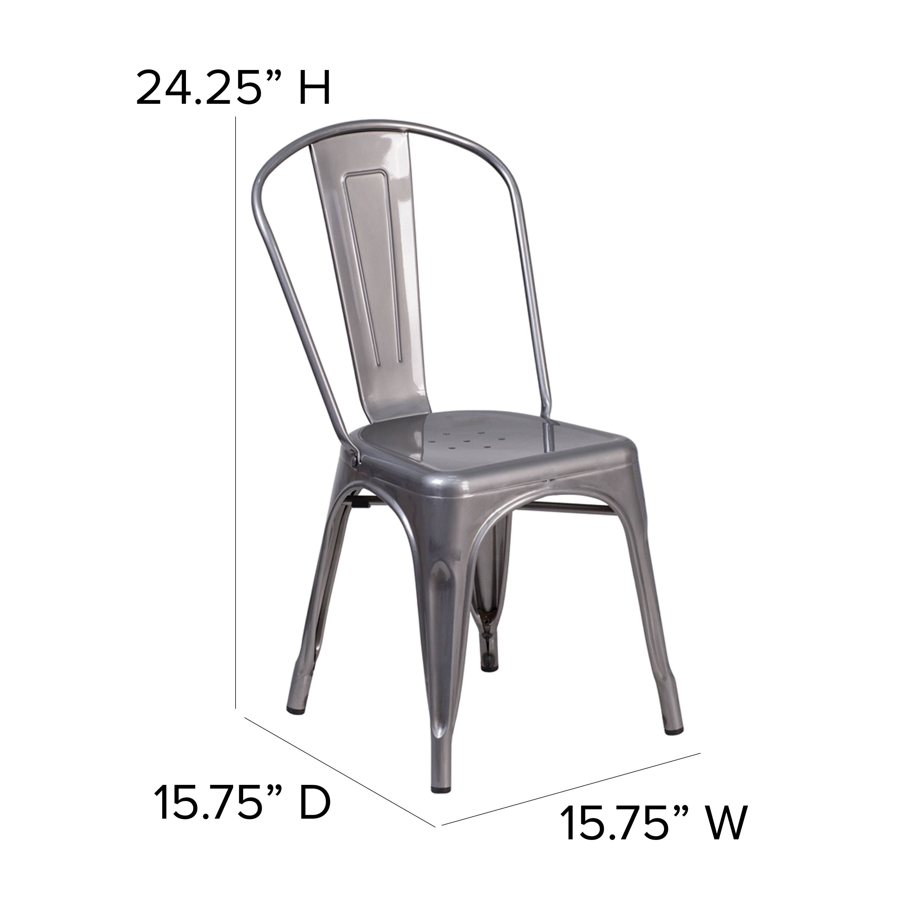 24.25" H  
15.75" D  
15.75" W