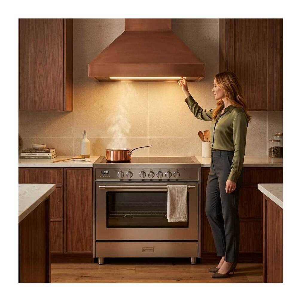 Alt View 9. Verona - Verona 36 inch Prima Series Freestanding Electric Range with 5 Elements, 5 cu. ft. Oven Capacity (Stainless Steel) - Stainless Steel.
