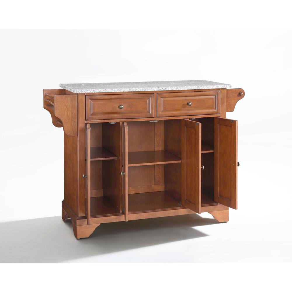 Back. Crosley Furniture - Lafayette Granite Top Full Size Kitchen Island/Cart - Cherry.