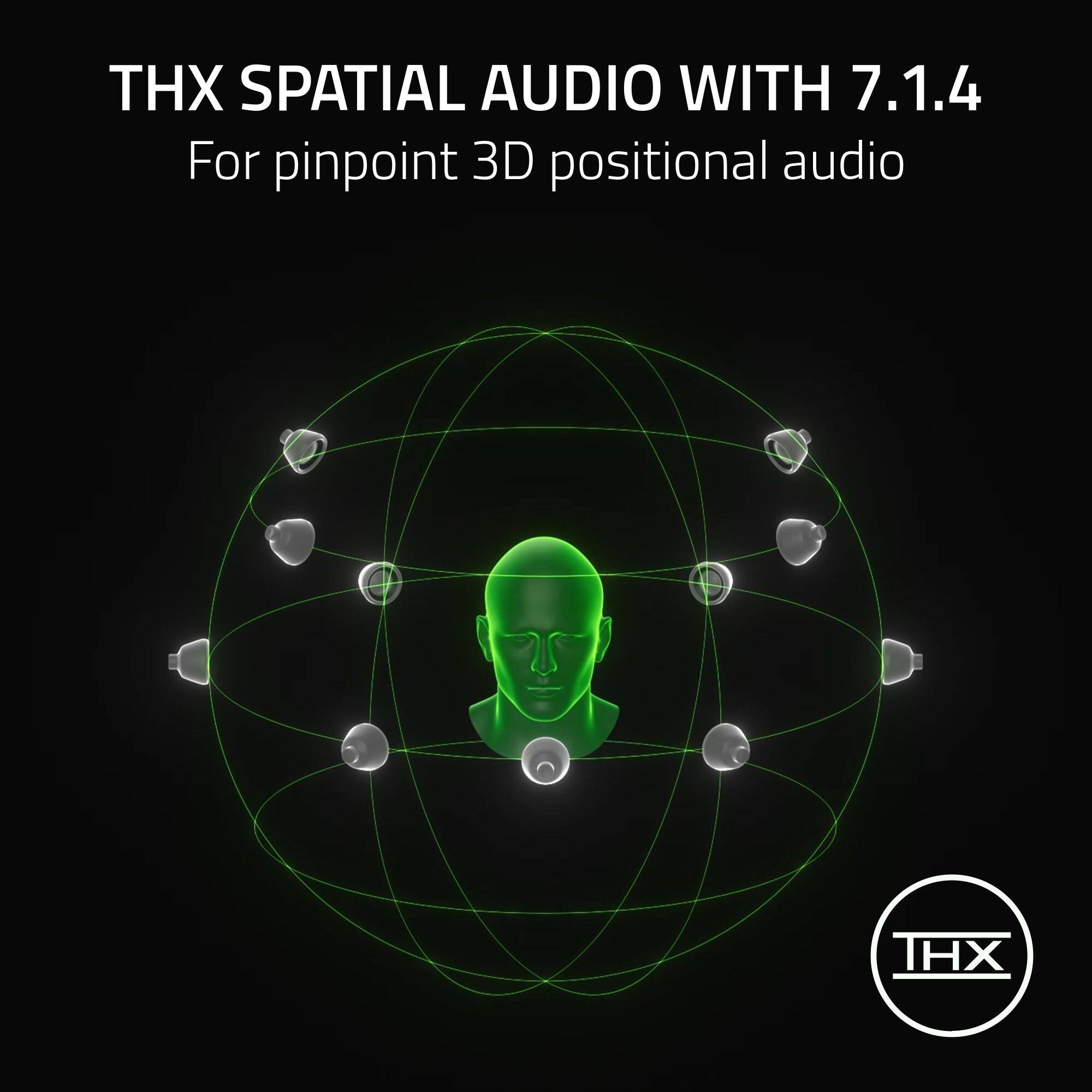 THX SPATIAL AUDIO WITH 7.1.4
For pinpoint 3D positional audio
THX