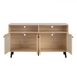 Boyel Living - TV Stand Fits TVs up to 65 in. with Tapered Legs - Brown
