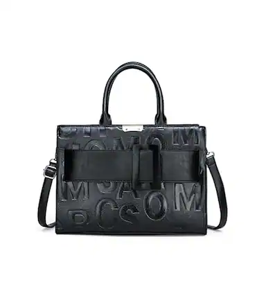 Front. DORLUKFU - Women's Crocodile Pattern Satchel Handbags Stylish Tote Handbags crocodile purses for women 3 Pcs Set - A-black.