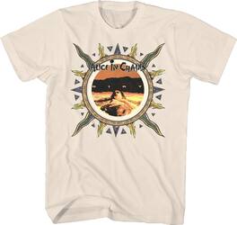 PopMarket - Alice in Chains - Alice In Chains - Dirt Sun Logo T-Shirt - Large Natural TS102ALCA3 - APPAREL - Multicolor