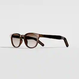 VONDER - BASEL AI Smart Glasses that Translate, Call & Remember, 16h+ Battery, Premium Audio, Privacy-First Gradient Brown Lenses - Whiskey