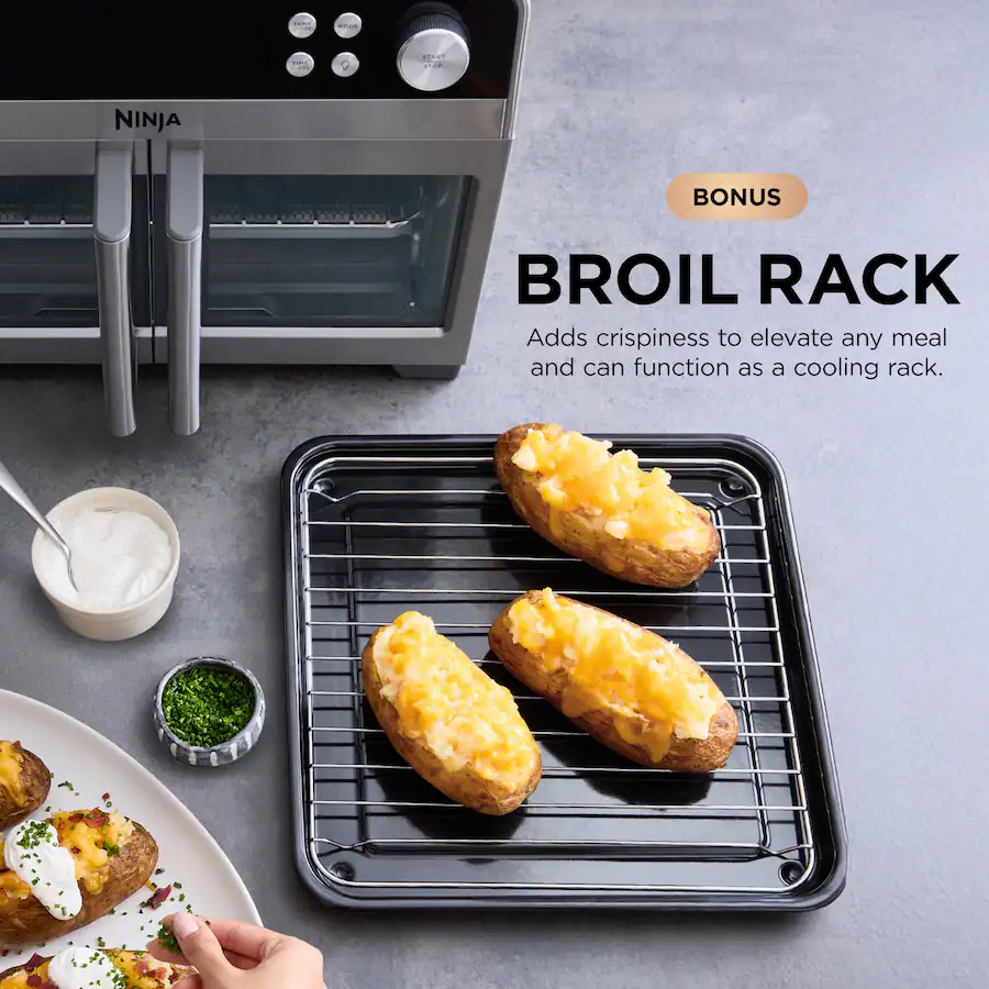 Ninja Broil Rack Ninja French Door Premier Air Fryer, Convection Oven, Toaster Stainless ...