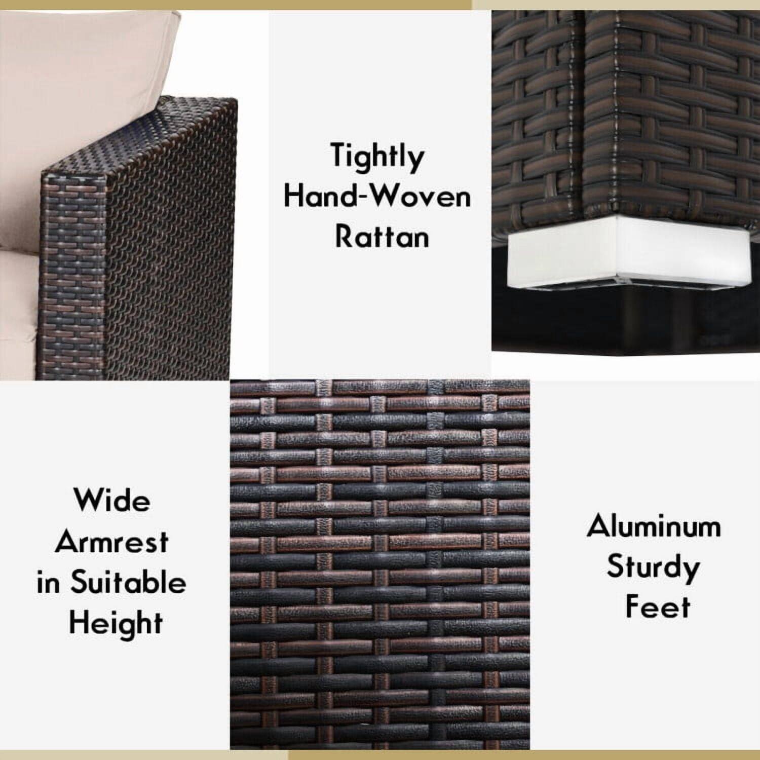 - Tightly Hand-Woven Rattan
- Wide Armrest in Suitable Height
- Aluminum Sturdy Feet