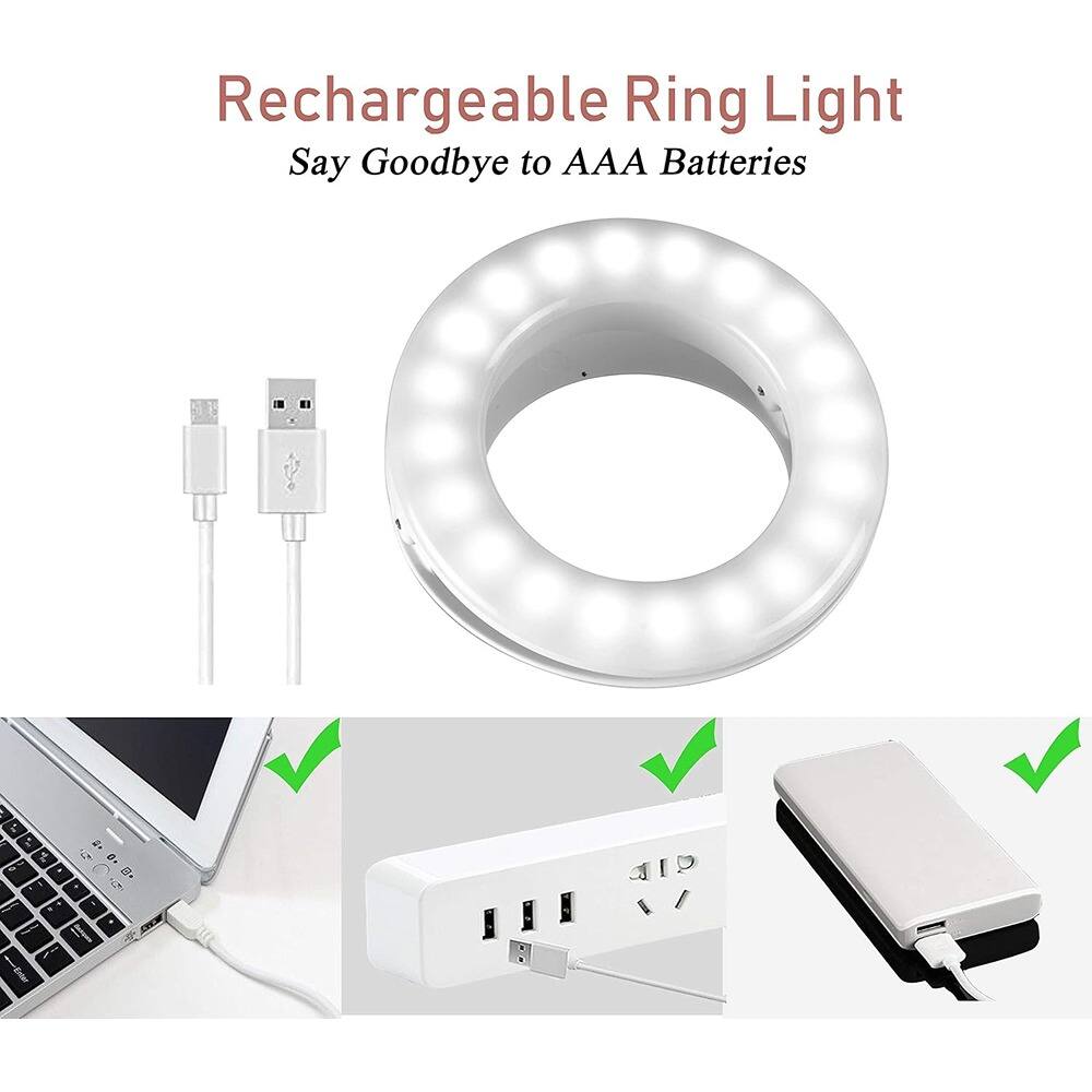 Rechargeable Ring Light  
Say Goodbye to AAA Batteries