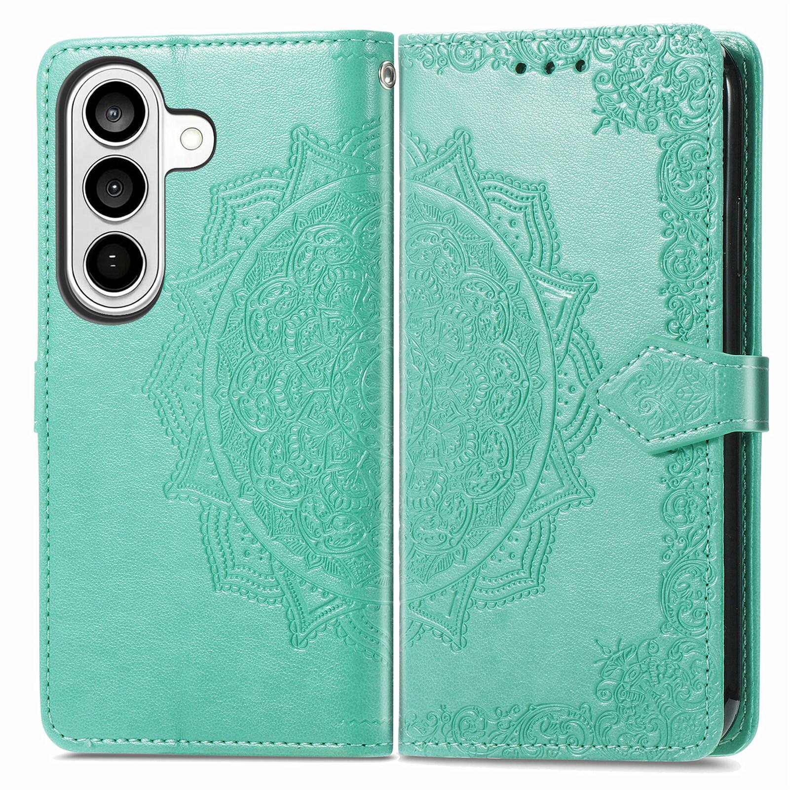 Alt View 1. Dteck - For Samsung Galaxy S26 Wallet Magnetic Shockproof Protective Card Slots Stand Flip Phone Case Cover - Green.