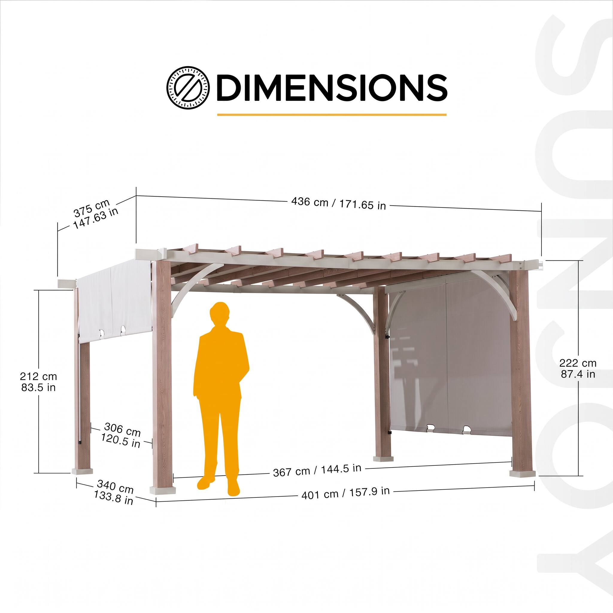 212 cm 83.5 in

PRIMPLE O PHOPH DIMENSIONS

Addile cm 436 cm / 171.65 in

375 cm 147.63 in

306 cm 120.5 in

340 cm 133.8 in

367 cm 144.5 in

401 cm 157.9 in

SUNDO 222 cm 87.4 in