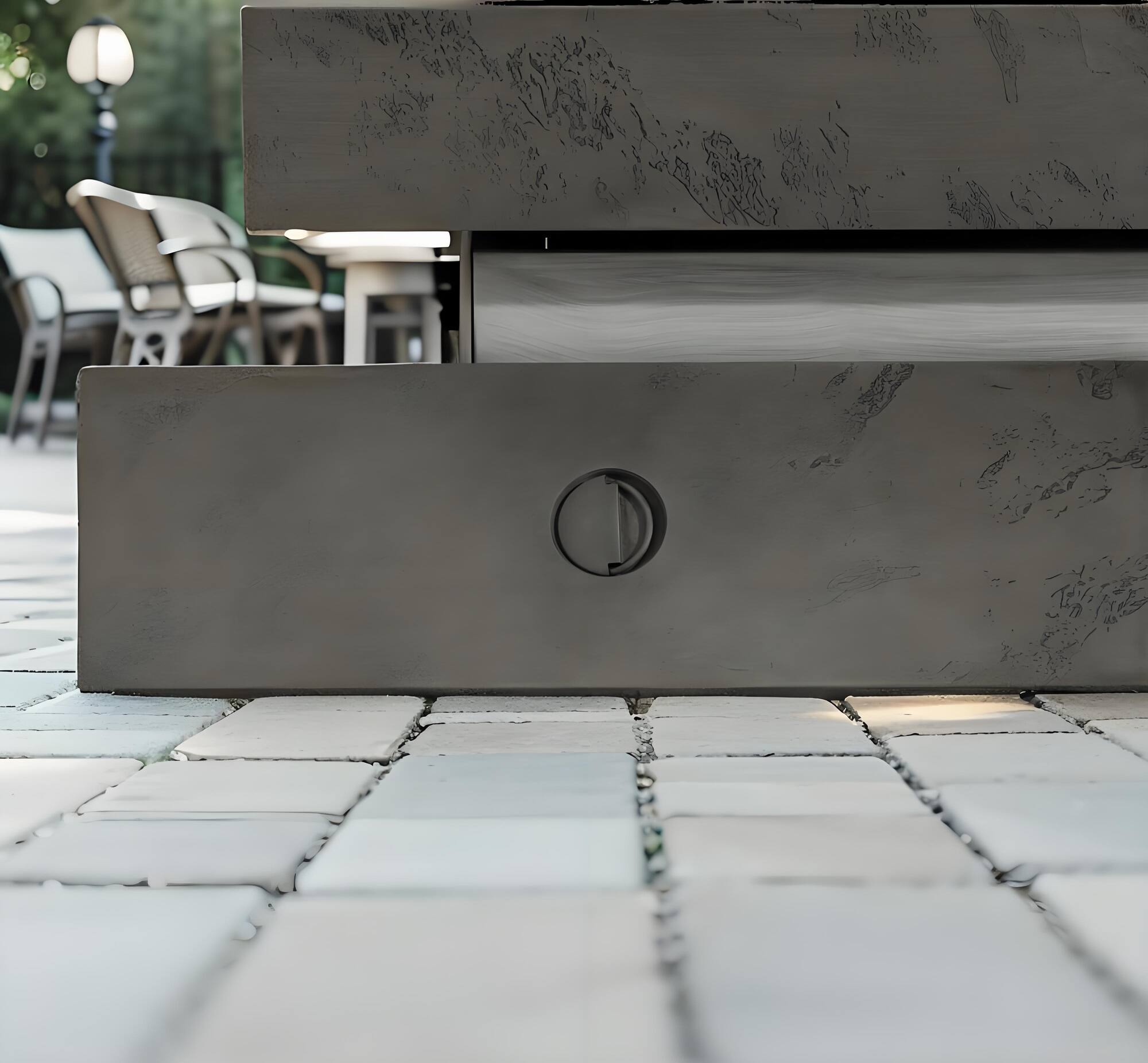 Alt View 2. Aukfa - Outdoor Firepit Table - 48x24 Inch Rectangle, 50000 BTU Propane Fire Pit with Two Height Options.