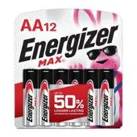 Energizer - MAX AA Batteries (12 Pack), Double A Alkaline Batteries - Front_Zoom