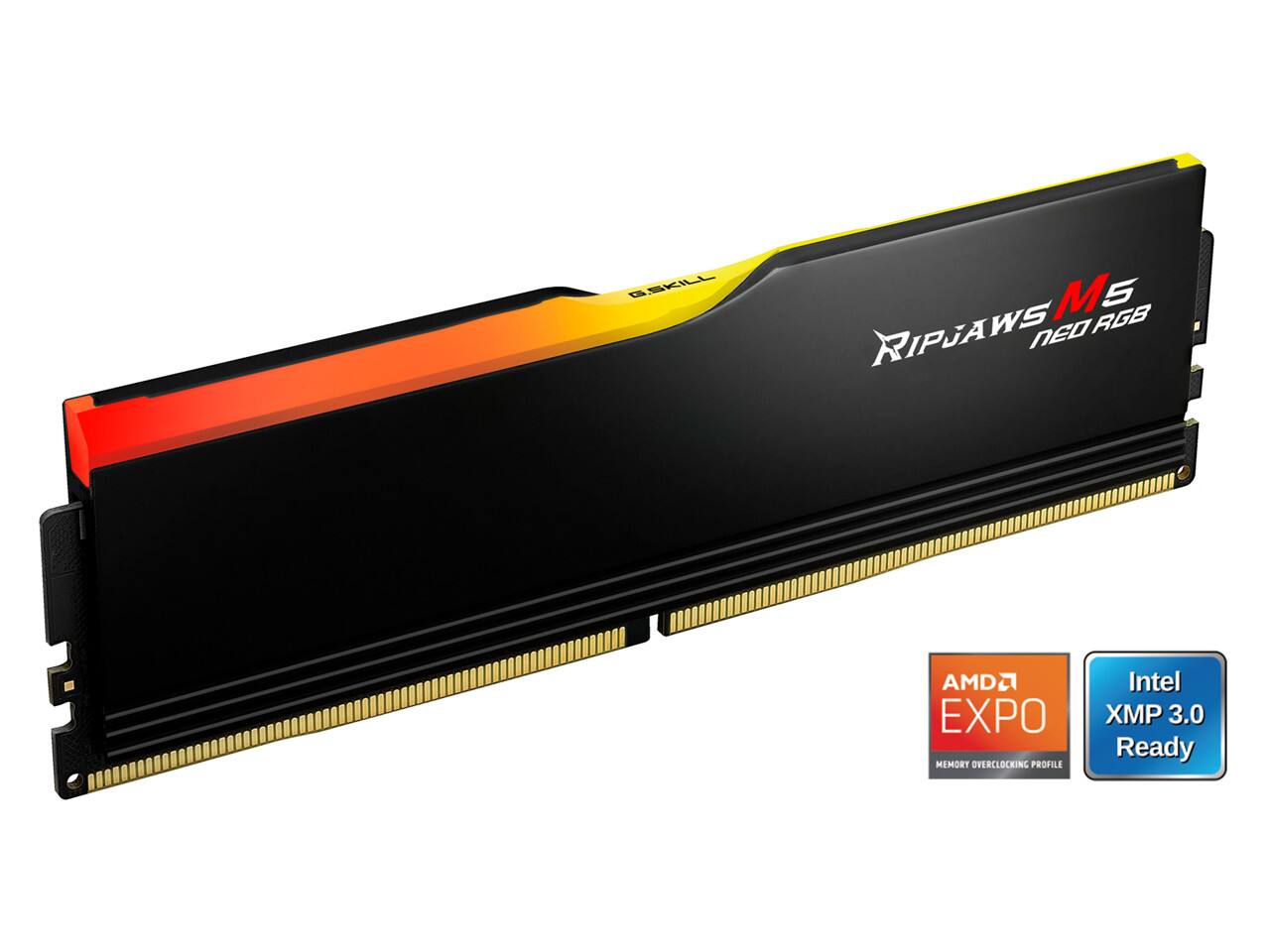 G.SKILL Ripjaws MS Neo RGB  
AMD EXPO Memory Overclocking Profile  
Intel XMP 3.0 Ready