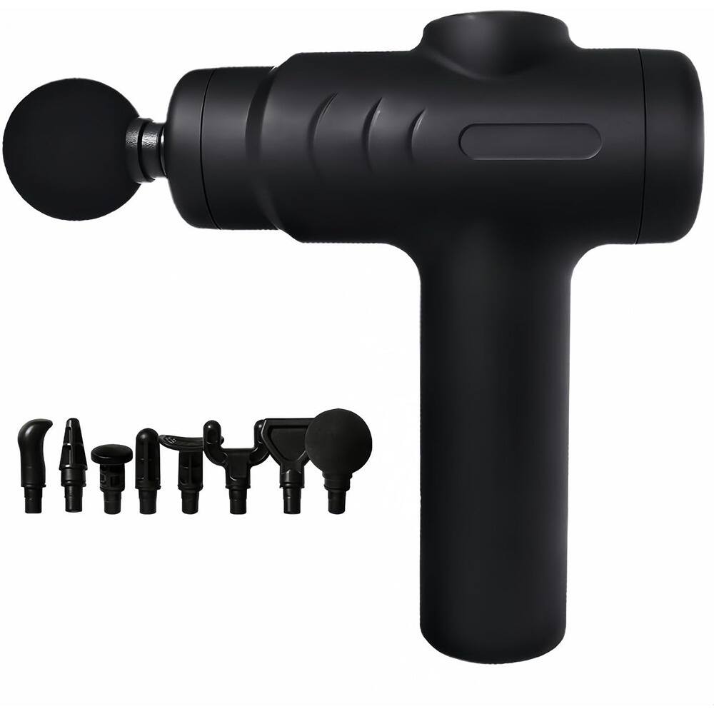 Schertz - Deep Tissue Massage Gun, 5-Speed Percussion Massager with 8 Heads, Travel Size