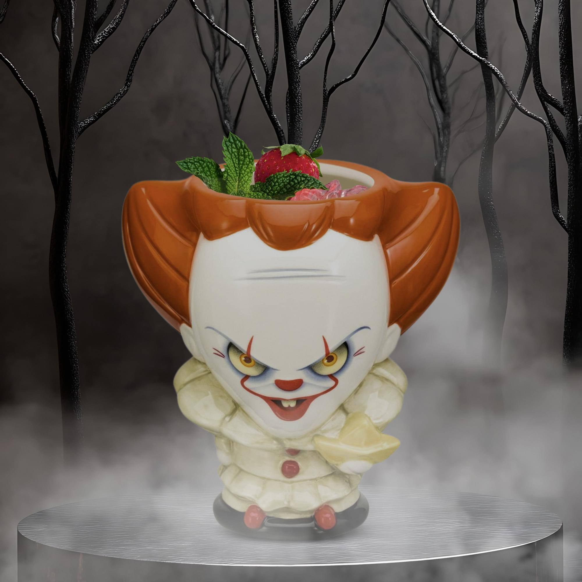Alt View 2. Beeline Creative - Geeki Tikis IT Pennywise 22 Ounce Cupful of Cute Ceramic Mug - Red.
