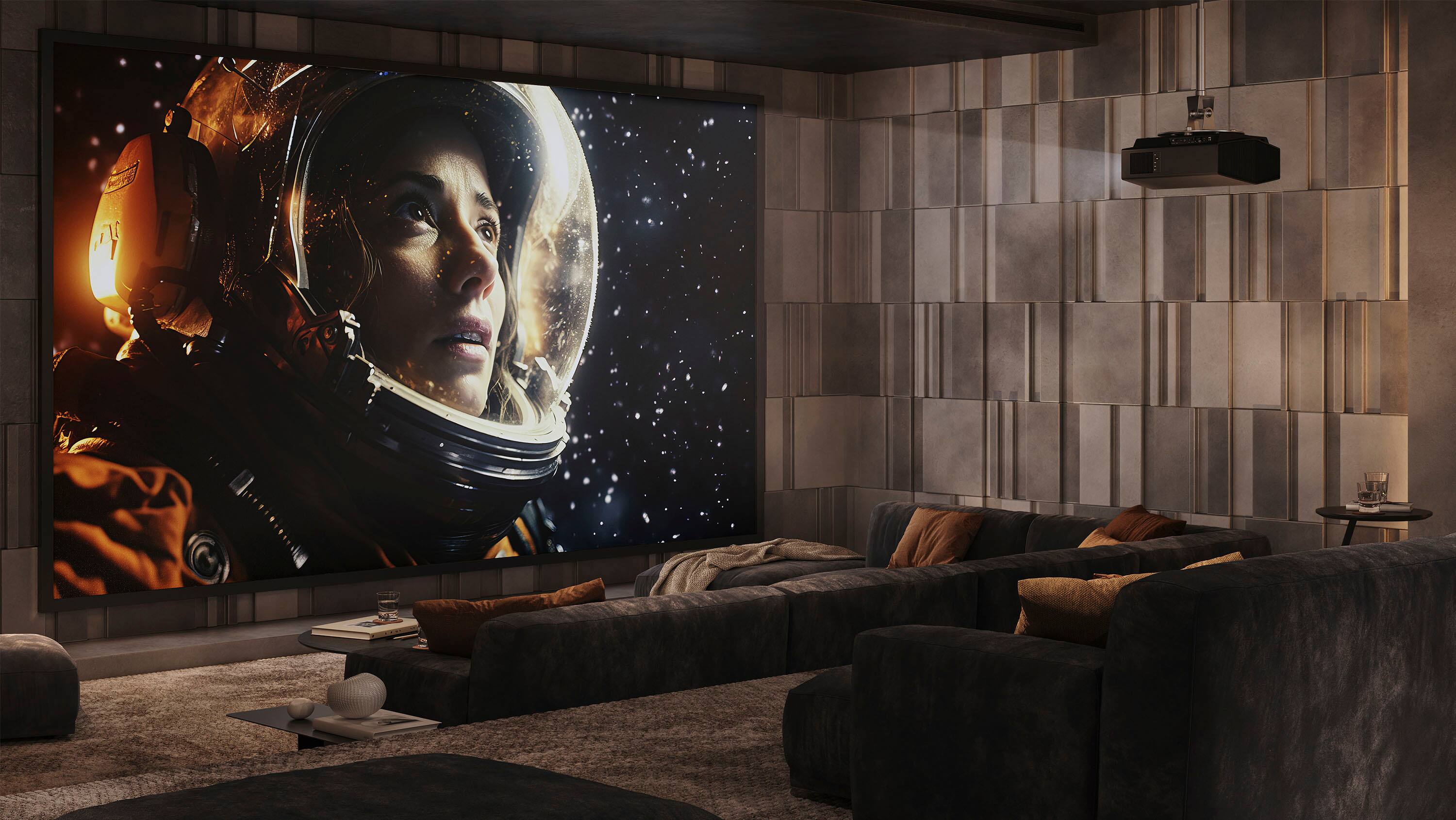 Alt View 5. Sony - BRAVIA Projector 7 4K HDR Laser Home Theater Projector with Native 4K SXRD Panel - White.