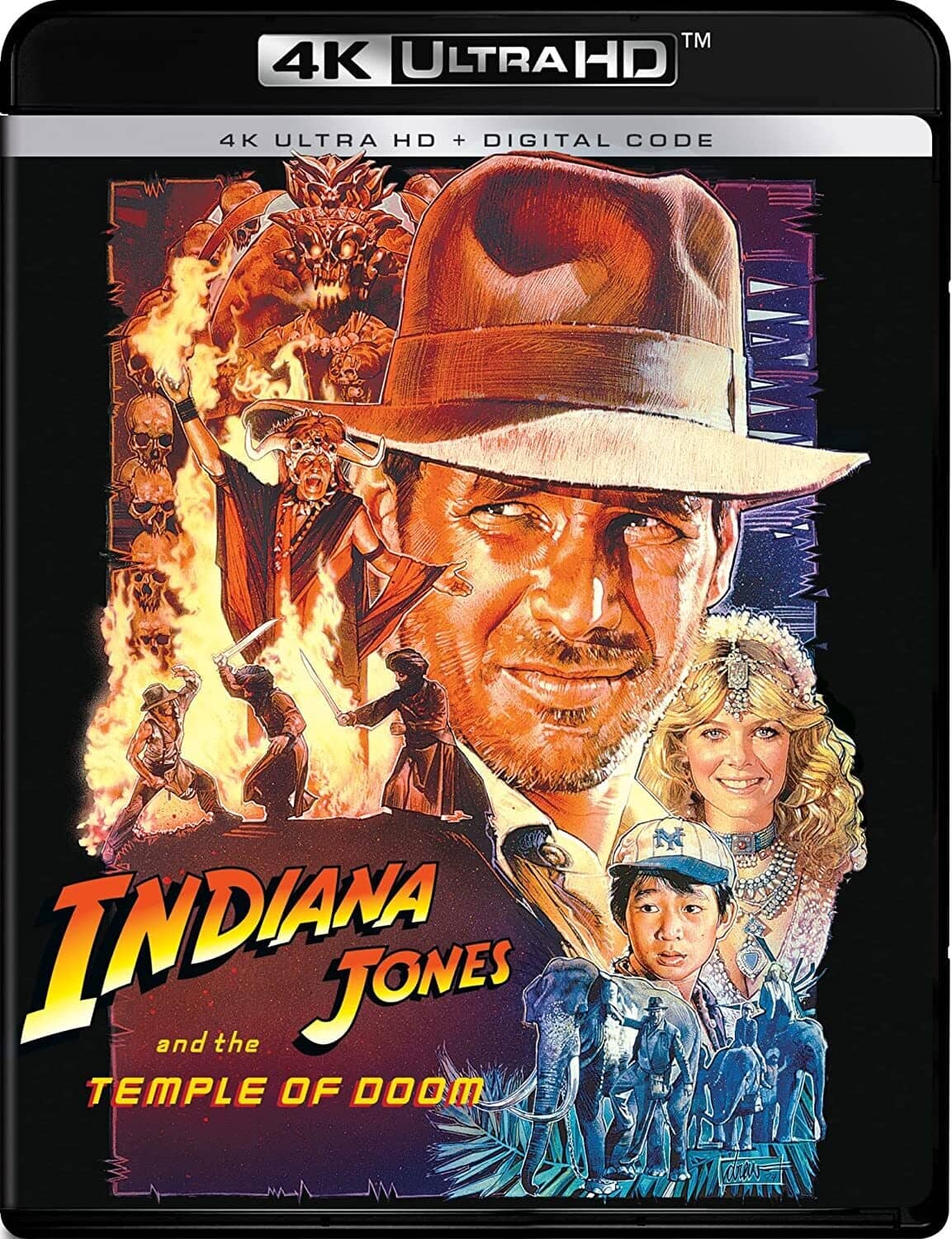 Front. Indiana Jones and the Temple of Doom   - 4K Blu-Ray.